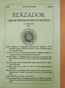 Apor Péter - Századok 2016/1. [antikvár]