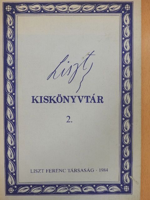Dr. Simó Jenő - Liszt kiskönyvtár 2. [antikvár]