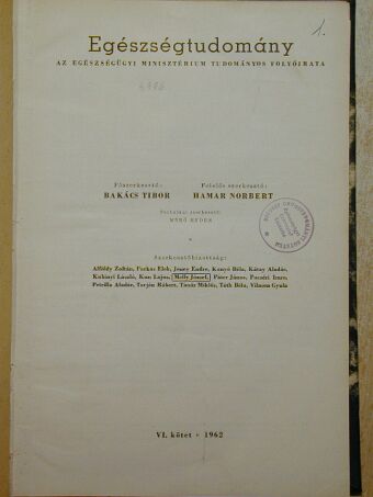 Egészségtudomány 1962/1-4. [antikvár]