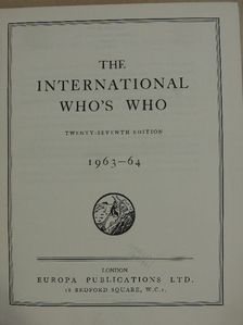 The International Who's Who 1963-64 [antikvár]