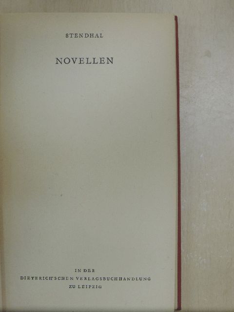 Stendhal - Novellen [antikvár]