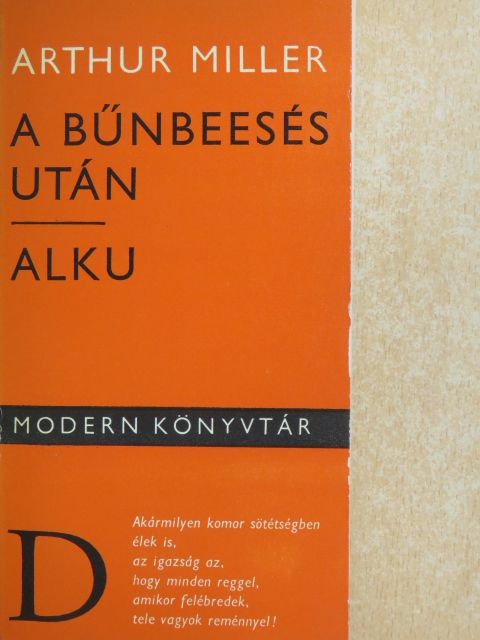 Arthur Miller - A bűnbeesés után/Alku [antikvár]