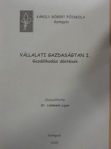 Vállalati gazdaságtan I. [antikvár]