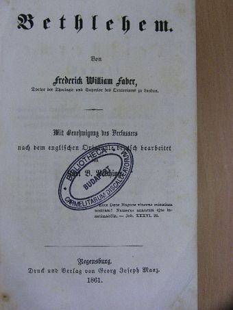 Frederick William Faber - Betlehem (gótbetűs) [antikvár]