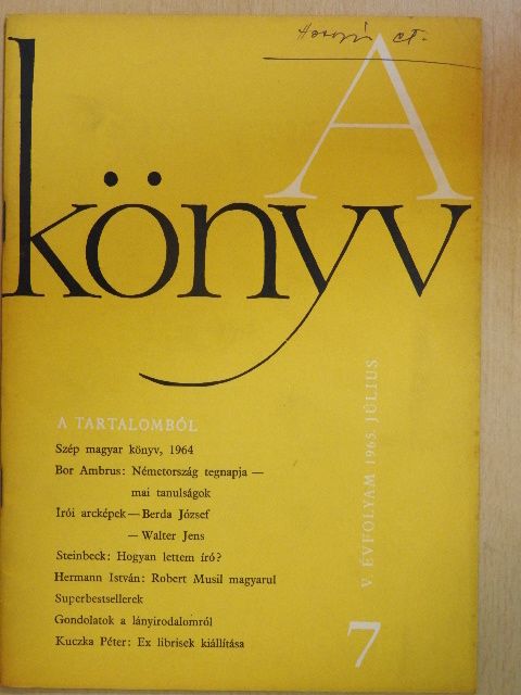Abody Béla - A Könyv 1965. július [antikvár]