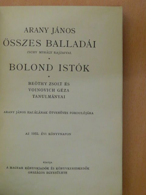 Arany János - Arany János összes balladái/Bolond Istók [antikvár]
