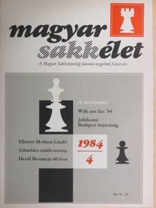 Bilek István - Magyar Sakkélet 1984. április [antikvár]