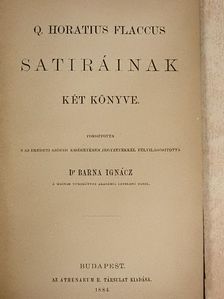 Q. Horatius Flaccus - Q. Horatius Flaccus satiráinak két könyve [antikvár]