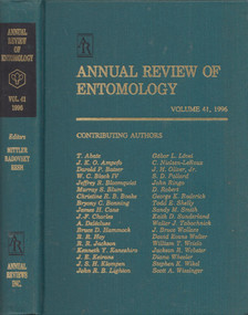 Thomas E. Mittler, Frank J. Radovsky, Vincent H. Resh - Annual Review of Entomology Volume 41, 1996 [antikvár]