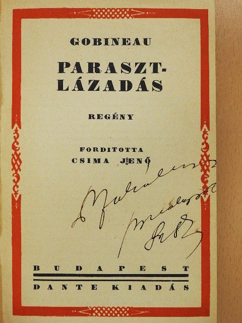 Gobineau - Parasztlázadás [antikvár]