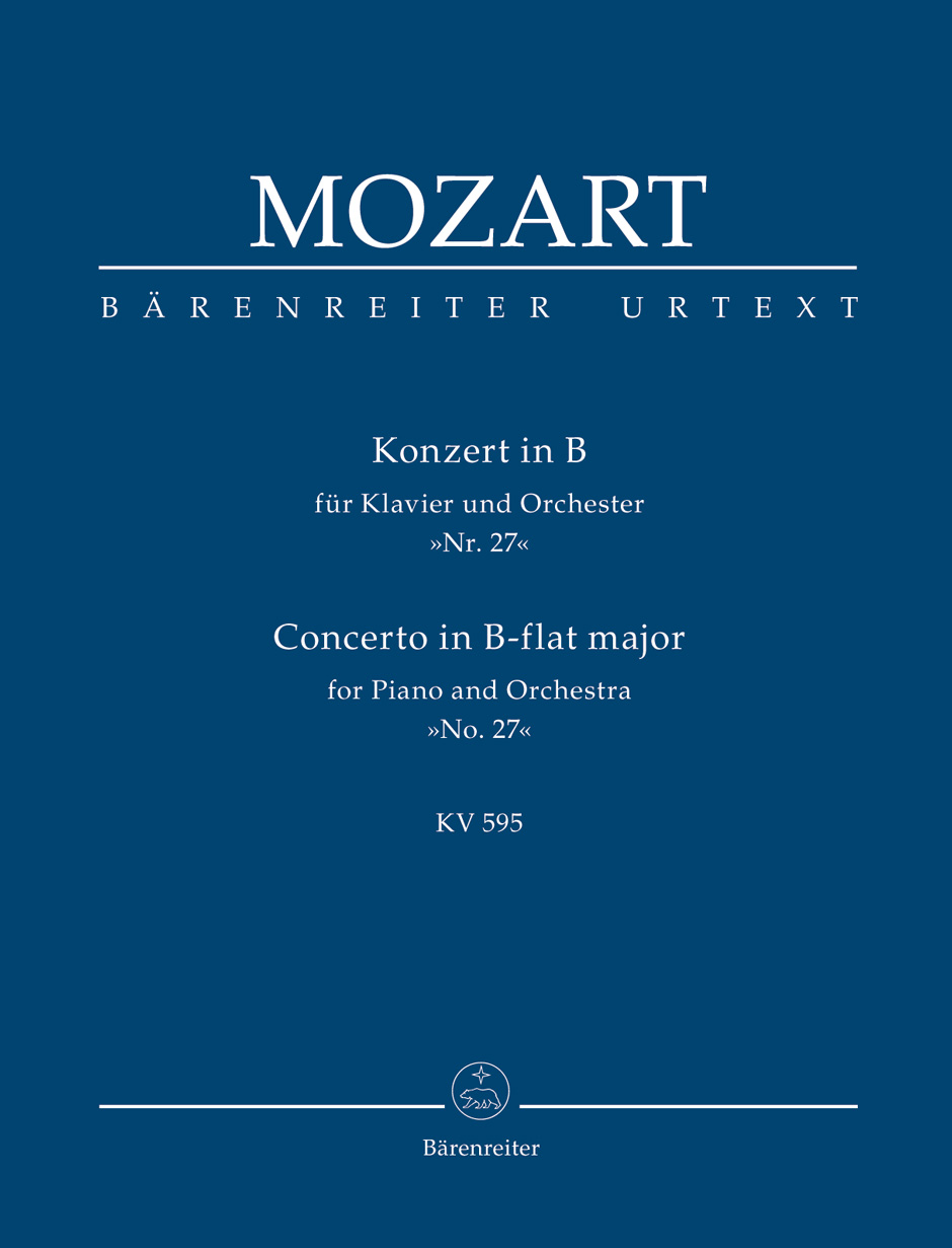 MOZART, W,A, - KONZERT IN B FÜR KLAVIER UND ORCHESTER NR.27 KV 595 URTEXT TASCHENPARTITUR