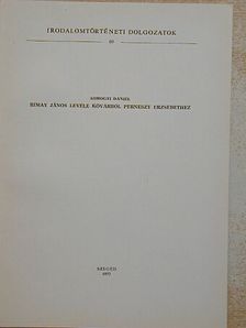 Rimay János levele Kővárból Perneszy Erzsébethez [antikvár]
