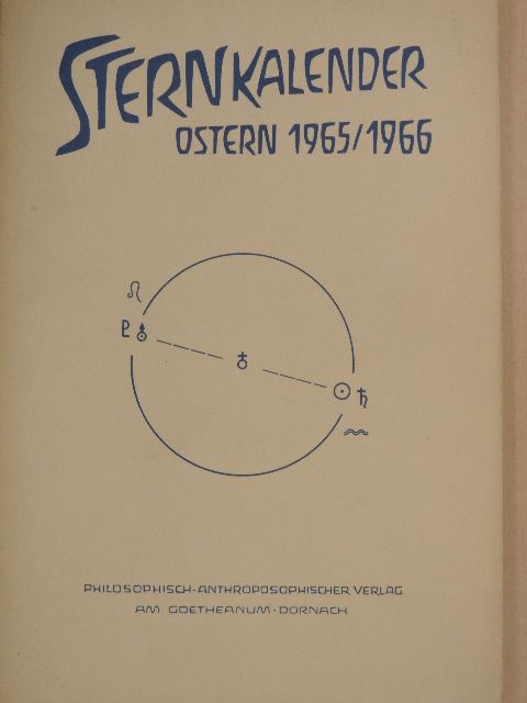 Dr. Hermann Poppelbaum - Sternkalender Ostern 1965/1966 [antikvár]