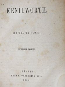 Sir Walter Scott - Kenilworth [antikvár]