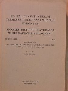Andreánszky G. - Magyar Nemzeti Múzeum-Természettudományi Múzeum évkönyve 1961. [antikvár]