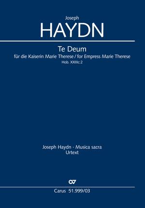 HAYDN JOSEPH - TE DEUM FÜR DIE KAISERIN MARIE THERESE HOB.XXIIIc:2 KLAVIERAUSZUG