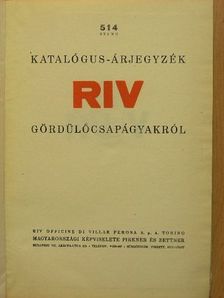 514 számú katalógus-árjegyzék RIV gördülőcsapágyakról [antikvár]