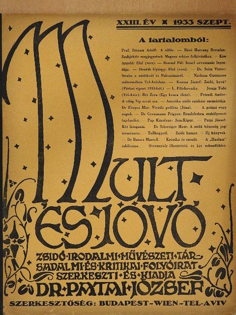 Berend Pál - Mult és Jövő 1933. szeptember [antikvár]