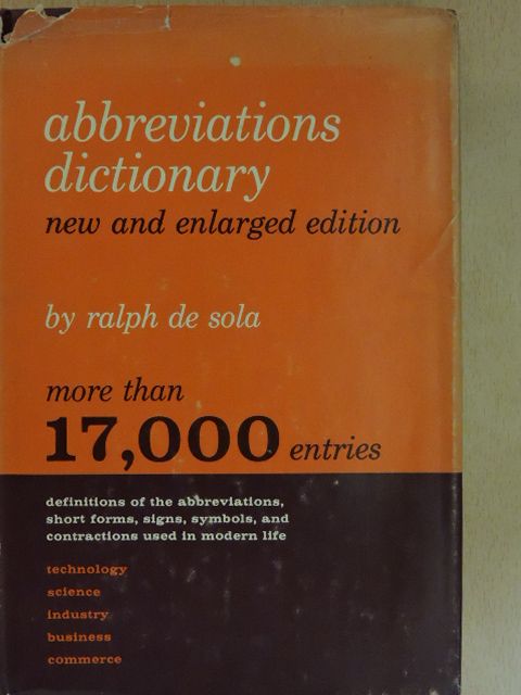 Abbreviations Dictionary [antikvár]