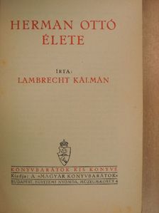 Lambrecht Kálmán - Herman Ottó élete [antikvár]