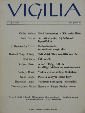 Boda László - Vigilia 1980. január [antikvár]