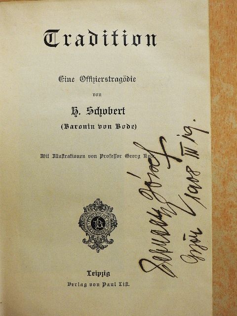 H. Schobert (Bode Bárónő) - Tradition (gótbetűs) [antikvár]
