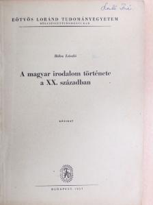 Bóka László - A magyar irodalom története a XX. században [antikvár]