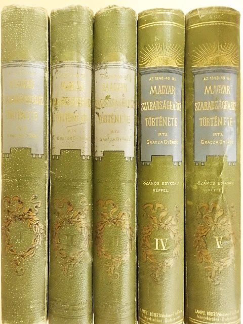 Gracza György - Az 1848-49-iki Magyar Szabadságharcz Története I-V. (rossz állapotú) [antikvár]