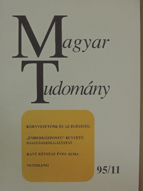 Albin Eser - Magyar Tudomány 1995. november [antikvár]