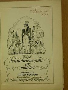 Heine - Schnabelewopski úr emlékei [antikvár]