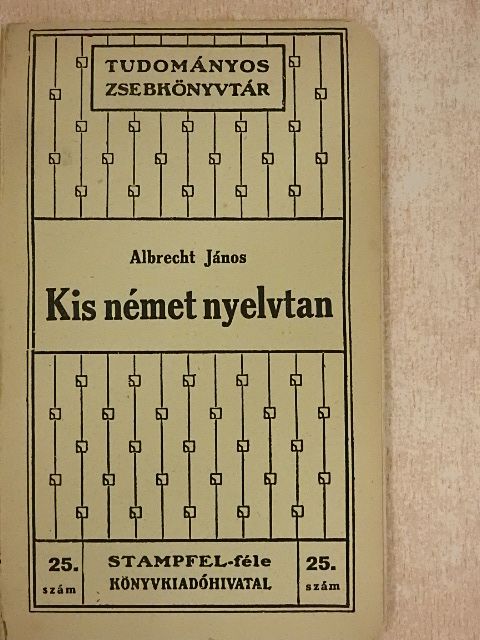 Albrecht János - Kis német nyelvtan [antikvár]