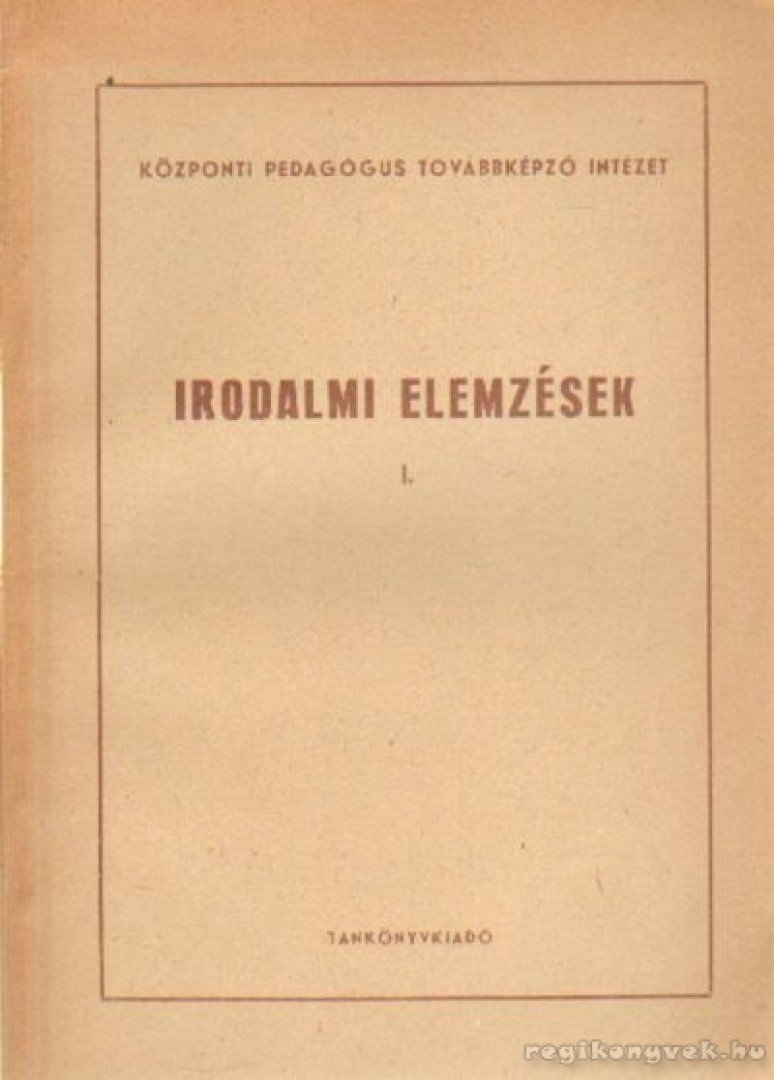 Miklós Róbert - Irodalmi elemzések I. [antikvár]
