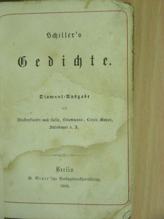 Schiller - Schiller's Gedichte (gótbetűs) [antikvár]