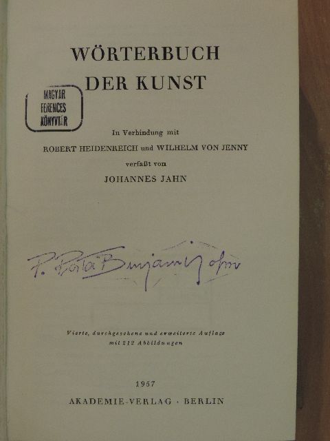 Wörterbuch der Kunst [antikvár]