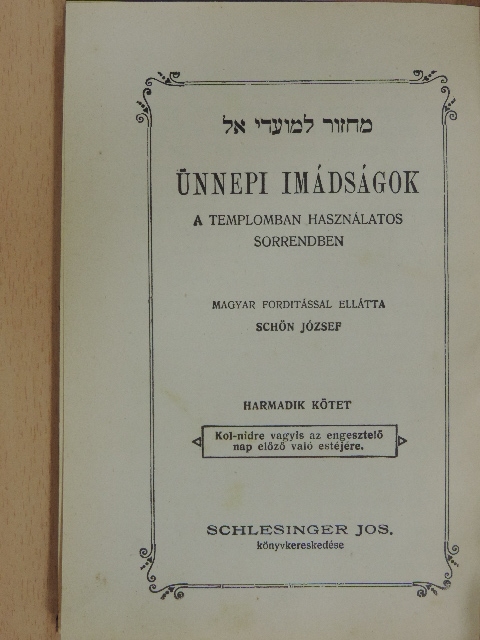 Ünnepi imádságok III. [antikvár]