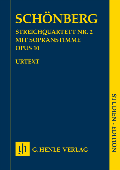 SCHÖNBERG - STREICHQUARTETT NR.2 MIT SOPRANSTIMME OP.10, STUDIEN EDITION