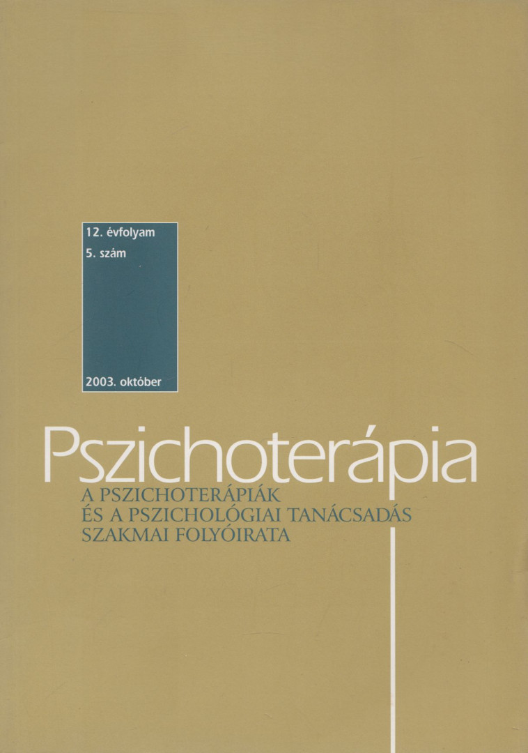 Szőnyi Gábor - Pszichoterápia 2003. október [antikvár]