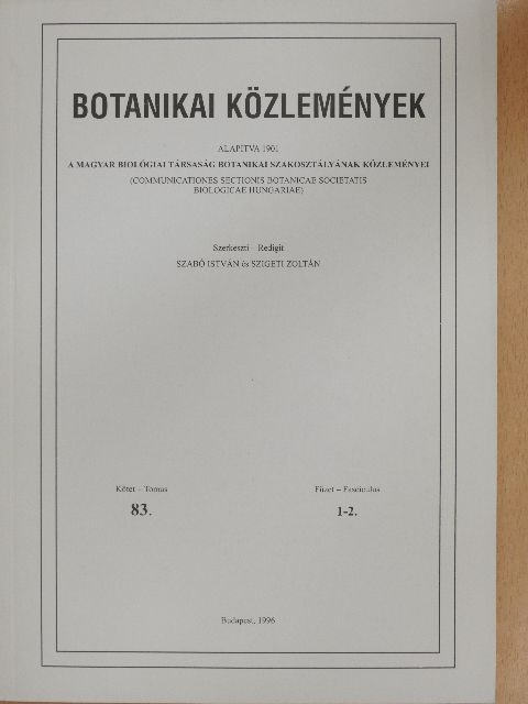 Babos Károly - Botanikai közlemények 1998/1-2. [antikvár]