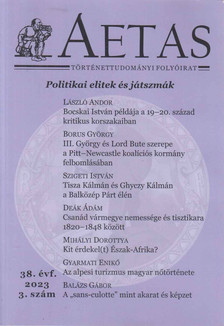 Szász Géza (szerk.) - Aetas 38. évf. 2023. 3. szám [antikvár]