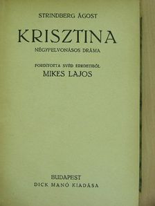 Strindberg Ágost - Krisztina [antikvár]