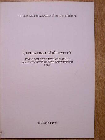 Statisztikai tájékoztató [antikvár]