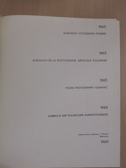 Almanach fotografiki Polskiej 1966 [antikvár]