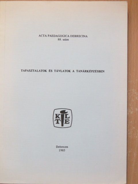 B. Pocjute - Tapasztalatok és távlatok a tanárképzésben [antikvár]