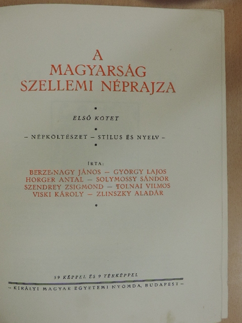 Berze-Nagy Lajos - A magyarság néprajza III/I. [antikvár]