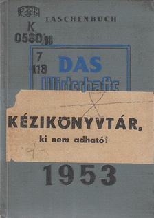 Das Wirtschaftsjahr 1953 [antikvár]