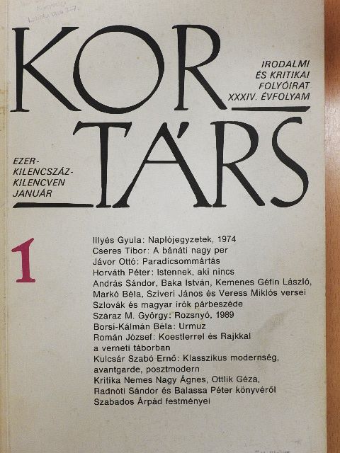 András Sándor - Kortárs 1990. január [antikvár]