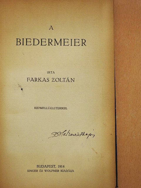 Farkas Zoltán - A biedermeier [antikvár]