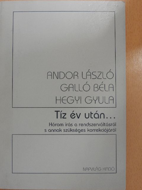 Andor László - Tíz év után... [antikvár]