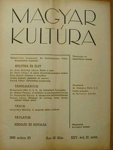 Blazovich Jákó - Magyar Kultúra 1938. május 20. [antikvár]