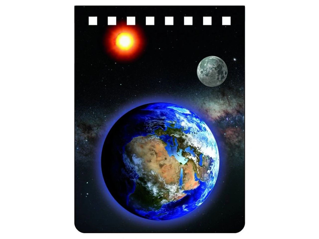 NA707 - Earth Sun Moon Notebook A7